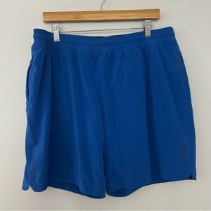 Rhone Men’s Blue Lined Athletic Shorts